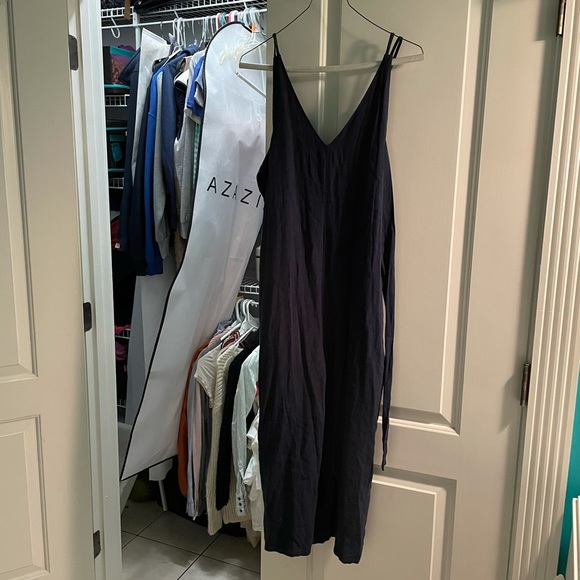 Lulus Navy Linen Jumpsuit - Picture 1 of 5